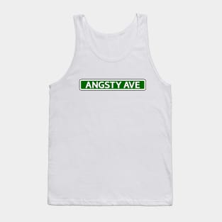 Angsty Ave Street Sign Tank Top